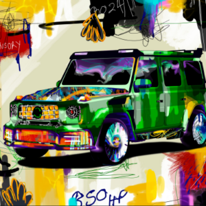 Basquiat on Wheels 100x80 CM